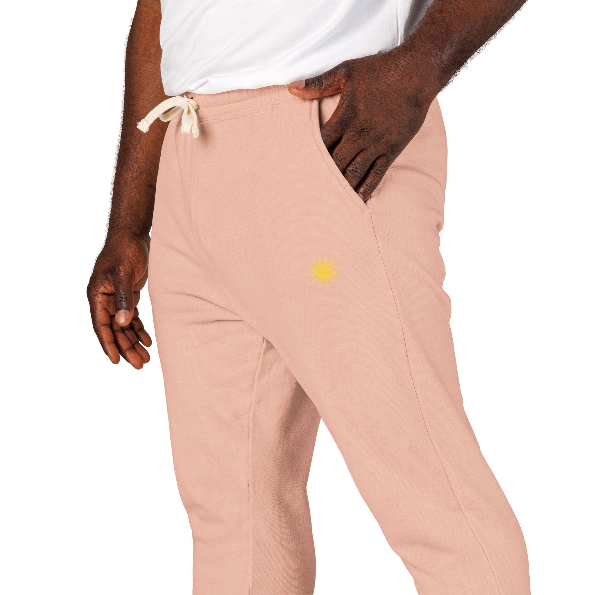 Sunshine Unisex Garment-Dyed Fleece Sweatpants | Cozy Loungewear, Comfy Pants, Casual Outfits, Gift for Her,