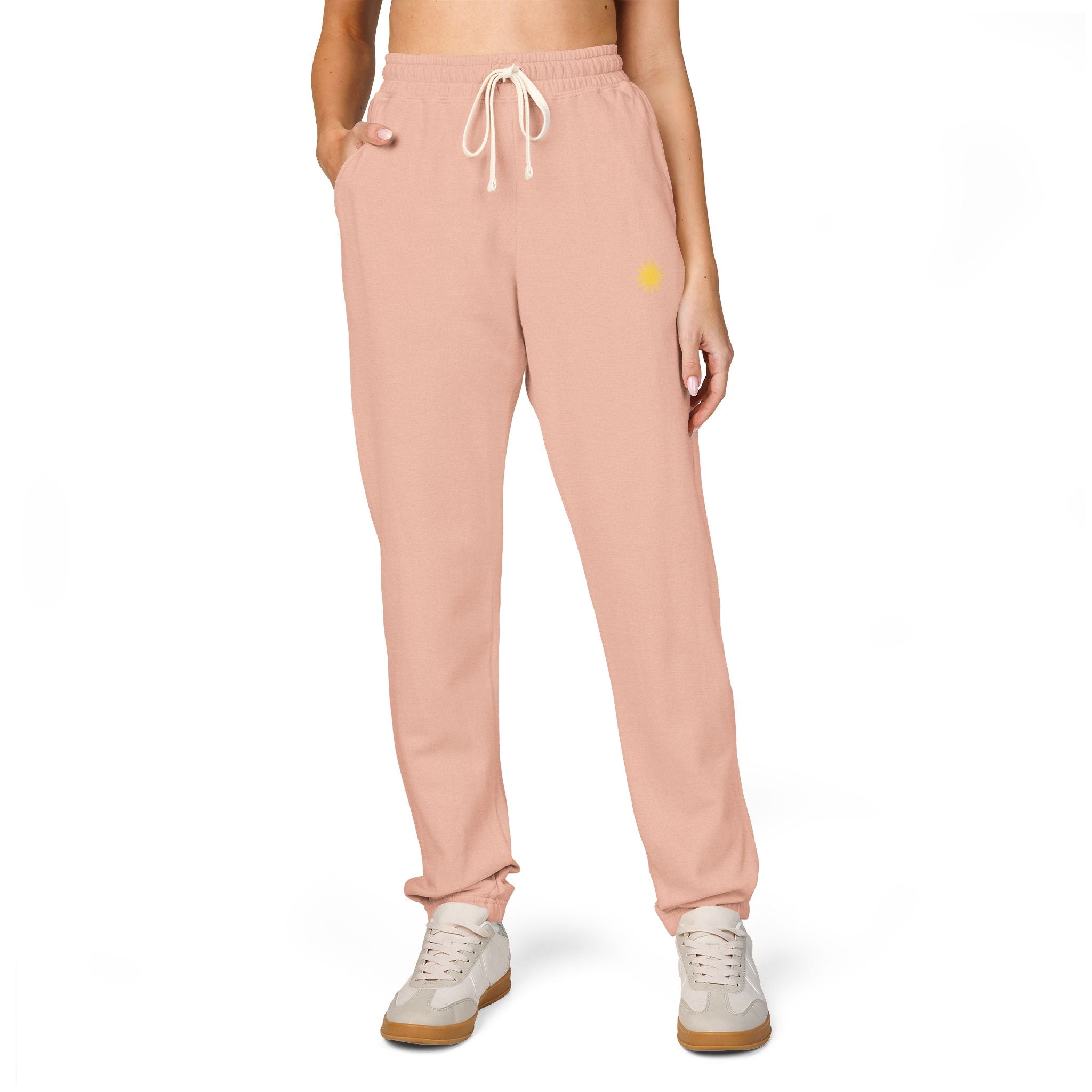 Sunshine Unisex Garment-Dyed Fleece Sweatpants | Cozy Loungewear, Comfy Pants, Casual Outfits, Gift for Her,